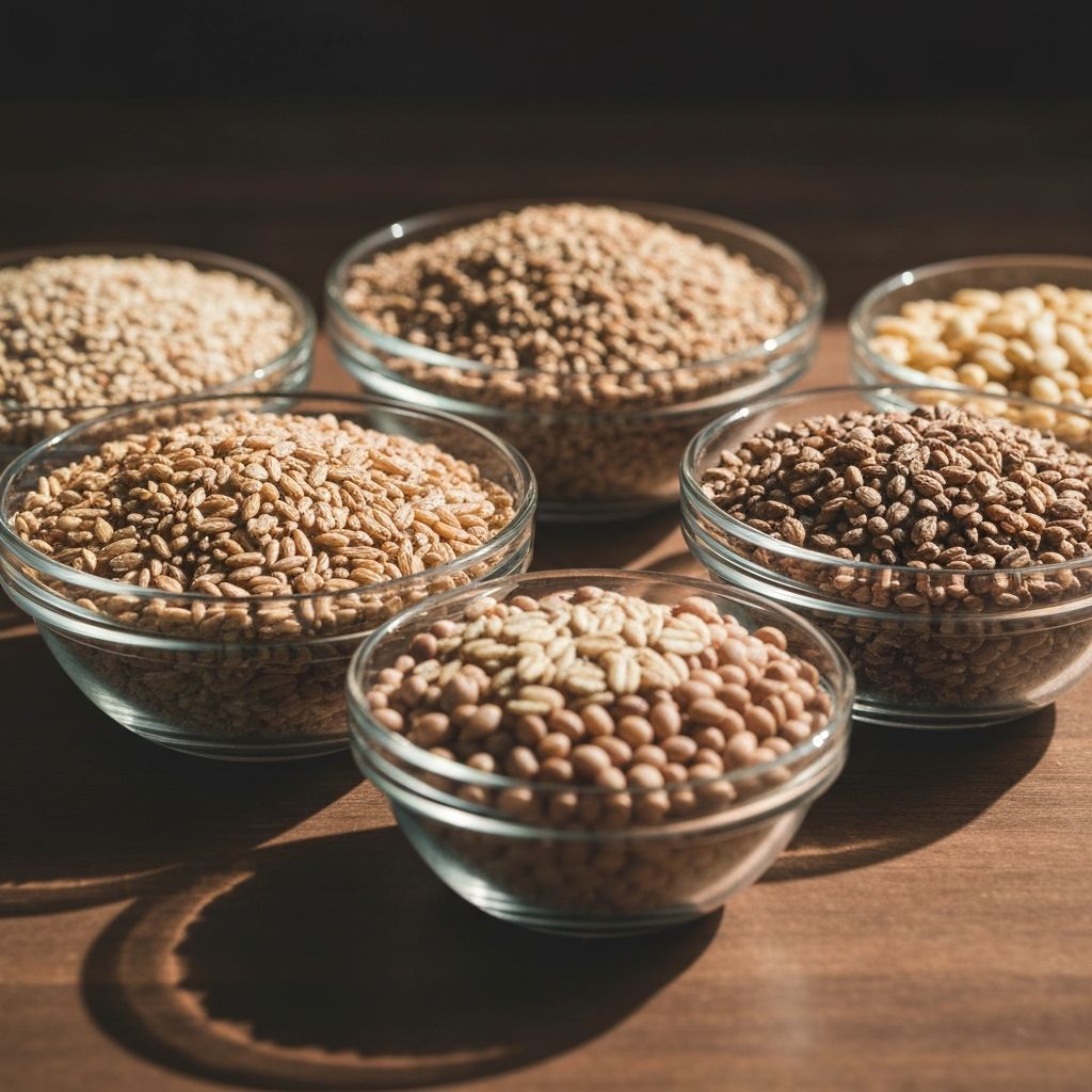 Vollkornprodukte und Getreide